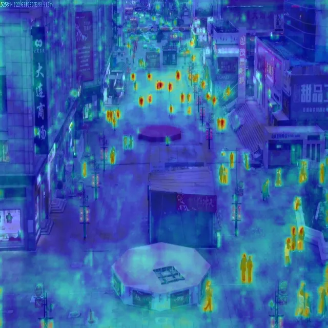 Eigen-CAM activation maps: the enhanced model produces tighter, better-centred activations on small targets.